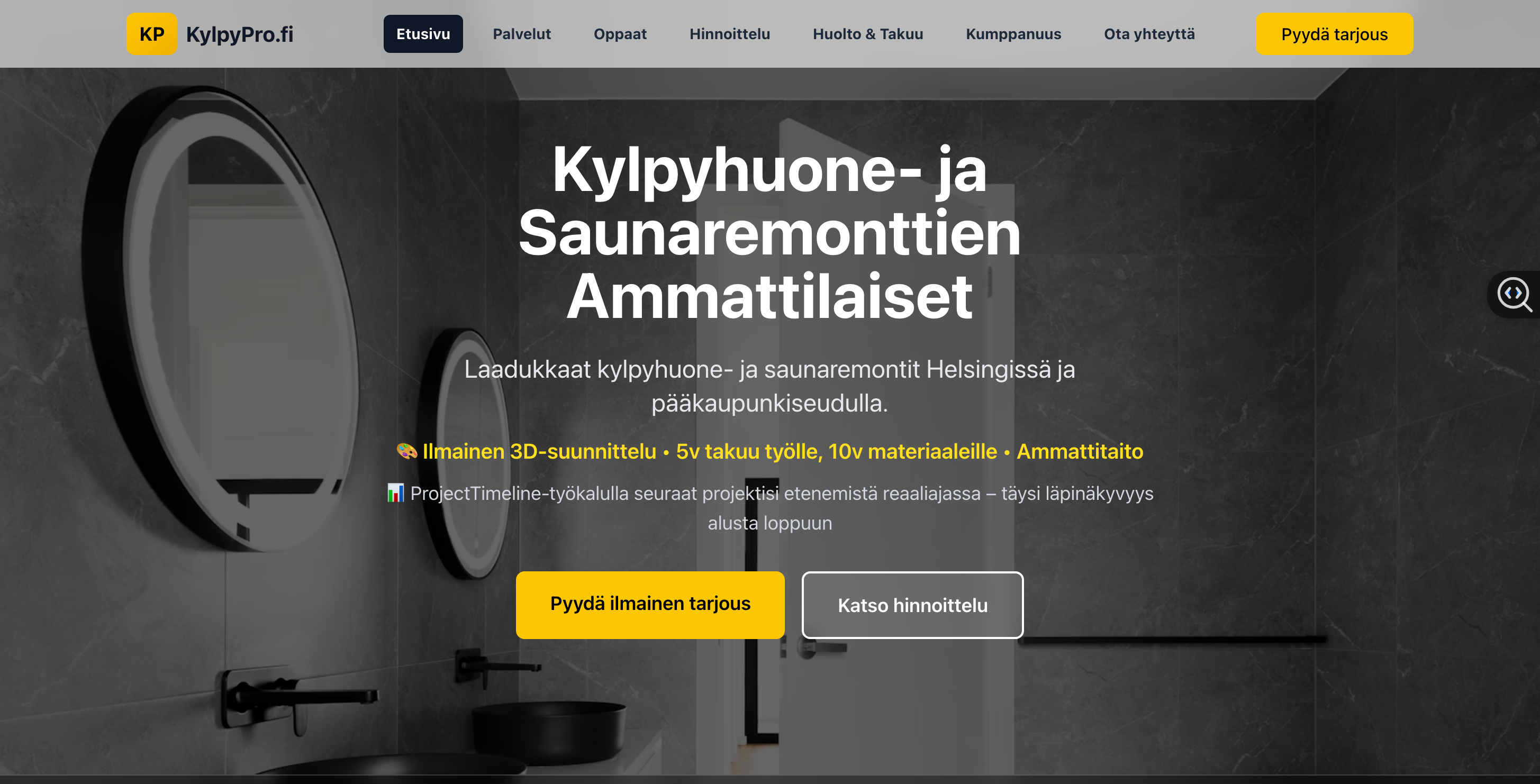 A web application for KylpyPro.fi